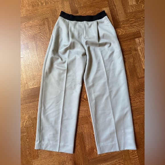 STINE GOYA‎ Ciara Wide Leg Pants Pleated Wool Blend Oversized Baggy Designer M